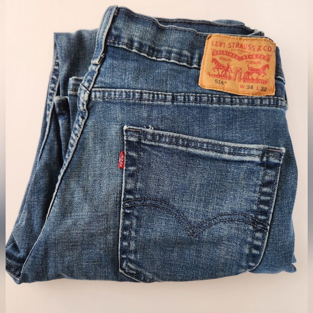 Levi's 514 Mens straight leg jeans size 34W 32L - Picture 3 of 7